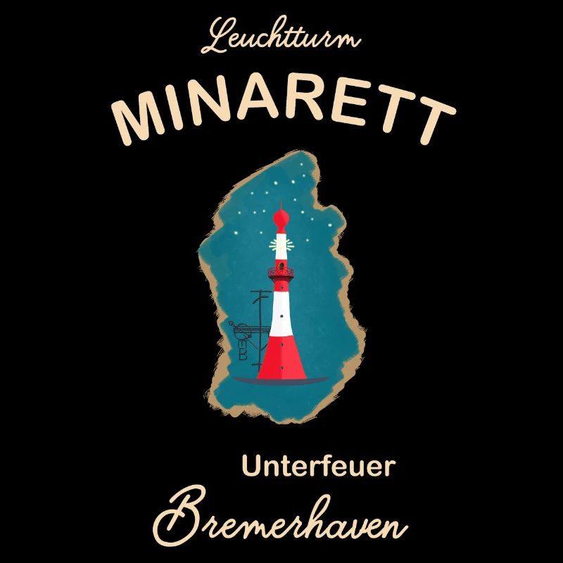 Bremerhaven, phare sous le feu, minaret,