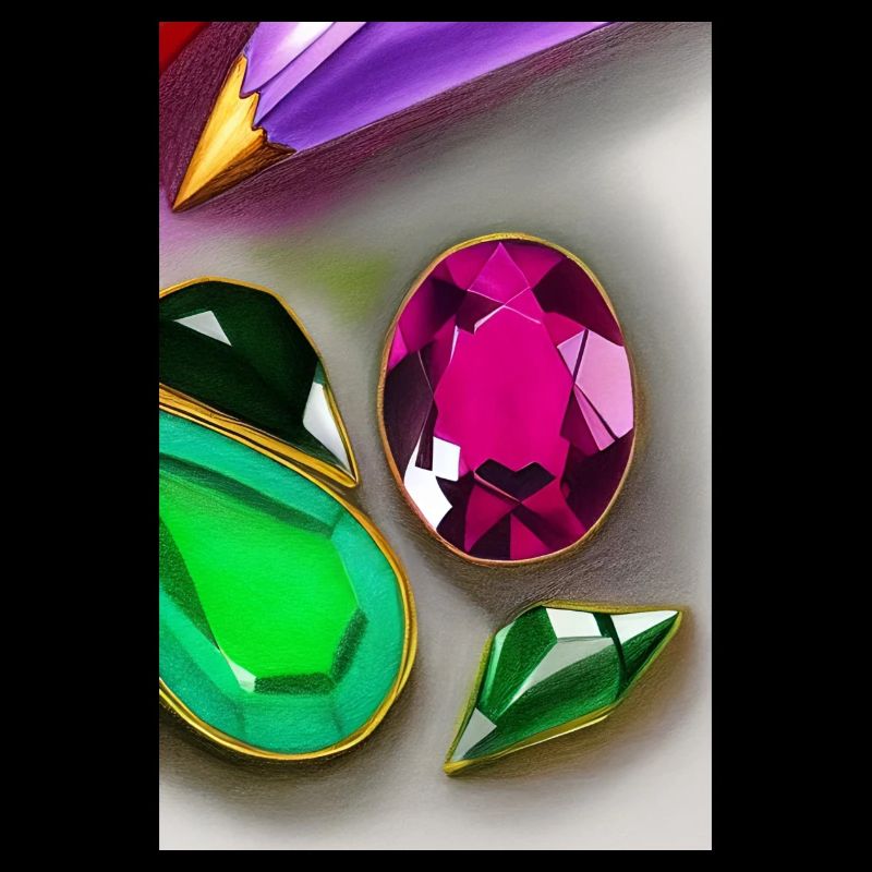 Pierres précieuses colorées