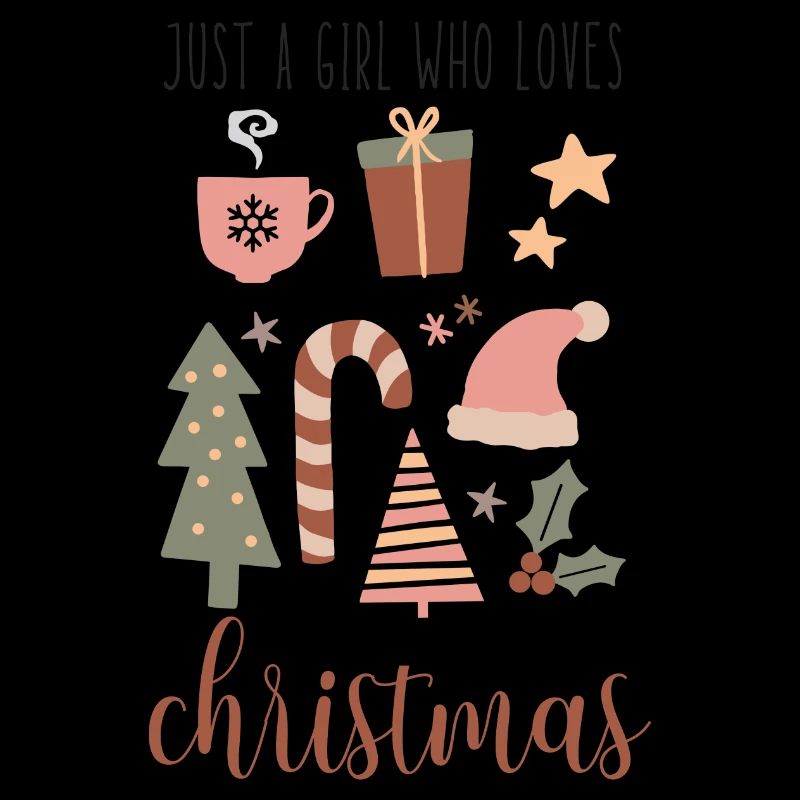 Boho Nur ein Mädchen, das Weihnachten liebt