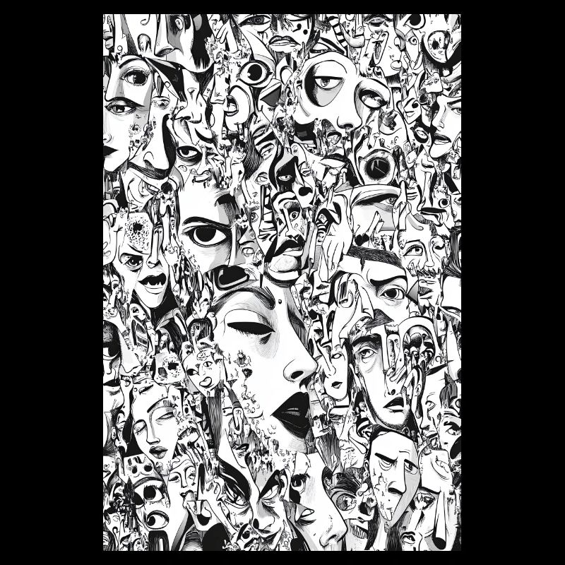 Masken-Mosaik: Gesichtskarussell