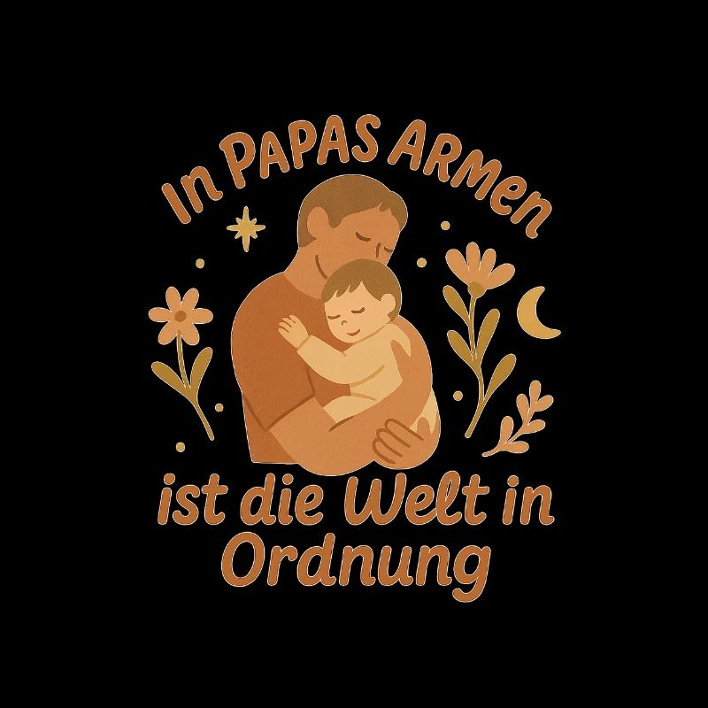 In Papas Armen – Babyshirt & Geschenkidee