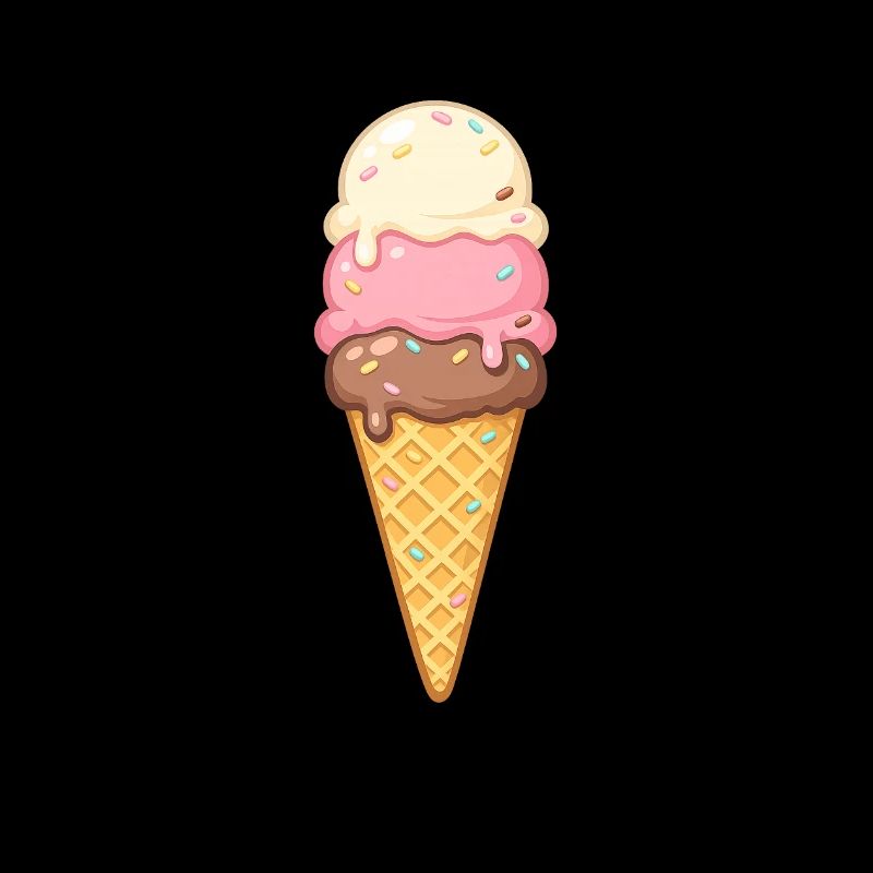 Dreischicht Eiscreme im Cone