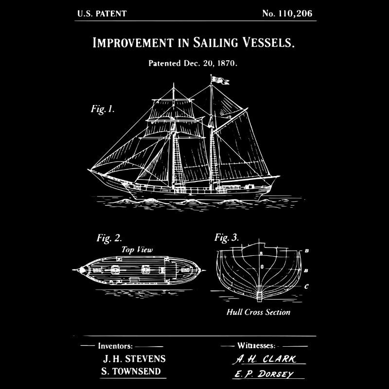 Plan de projet de navire à voile breveté
