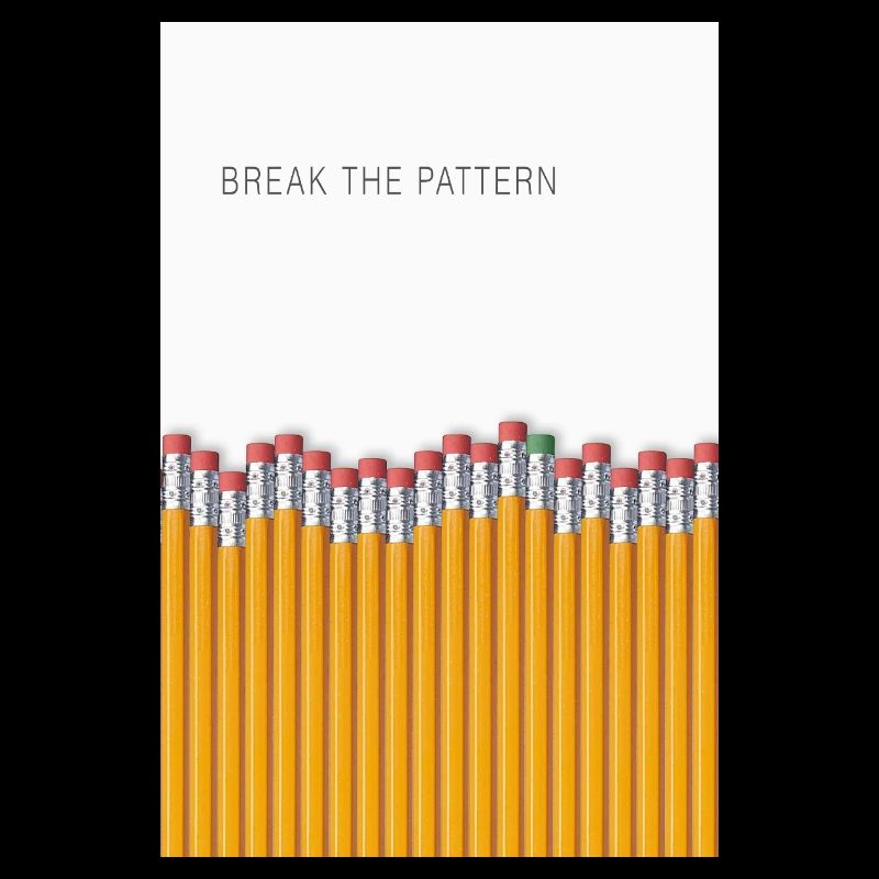 Break the Pattern Minimalist Statement Design