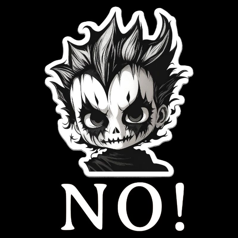 Punk Schädel Mohawk NO - NEIN