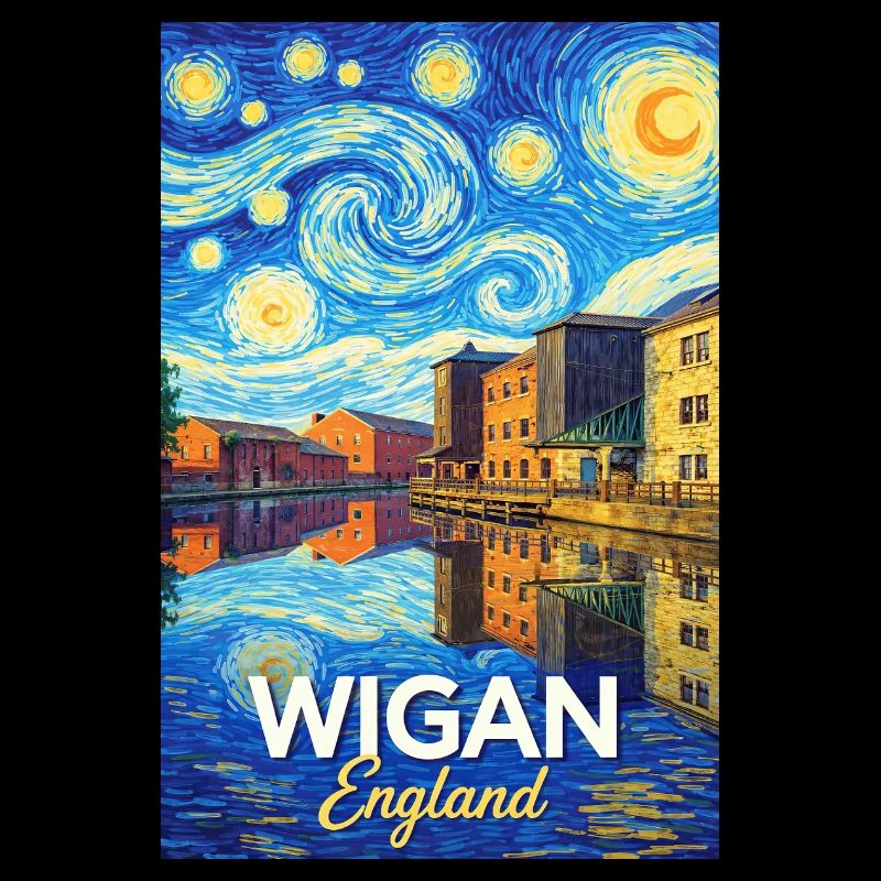 Wigan England Harbour Starry Night Style
