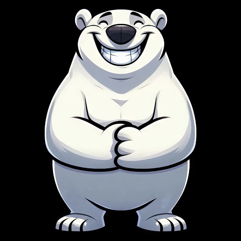Satisfied Polar Bear Comic North Pole Pride Cool