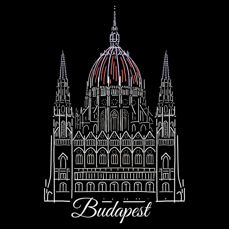 Budapest, Dessin à la main du Parlement, Hongrie