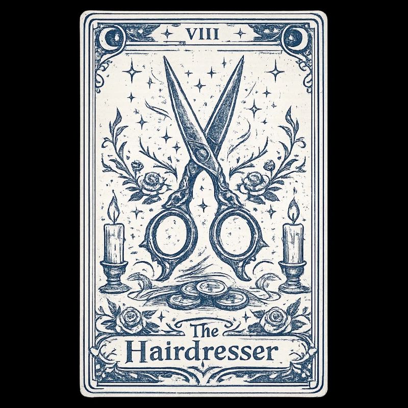 Friseur-Tarotkarten-Illustration