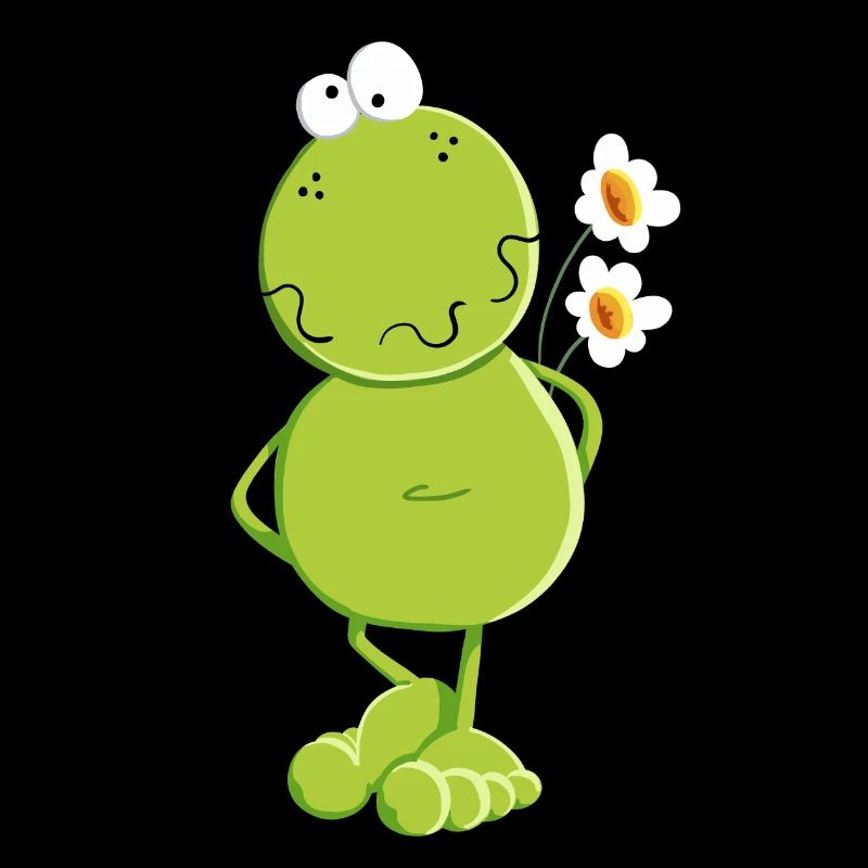 Frosch mit Blumen