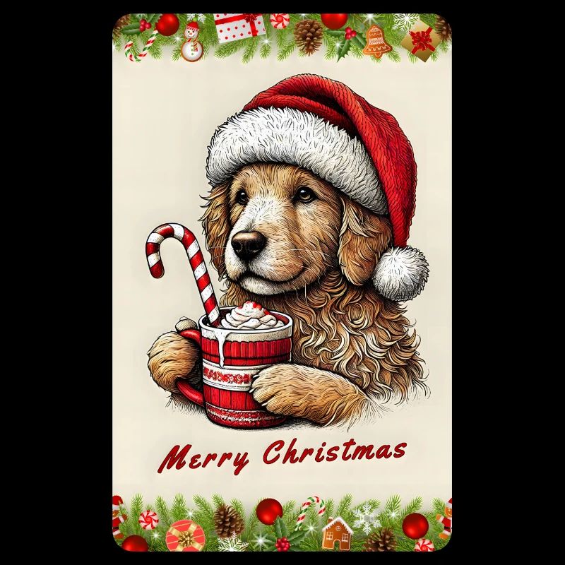 Chiot de Noël au chocolat chaud