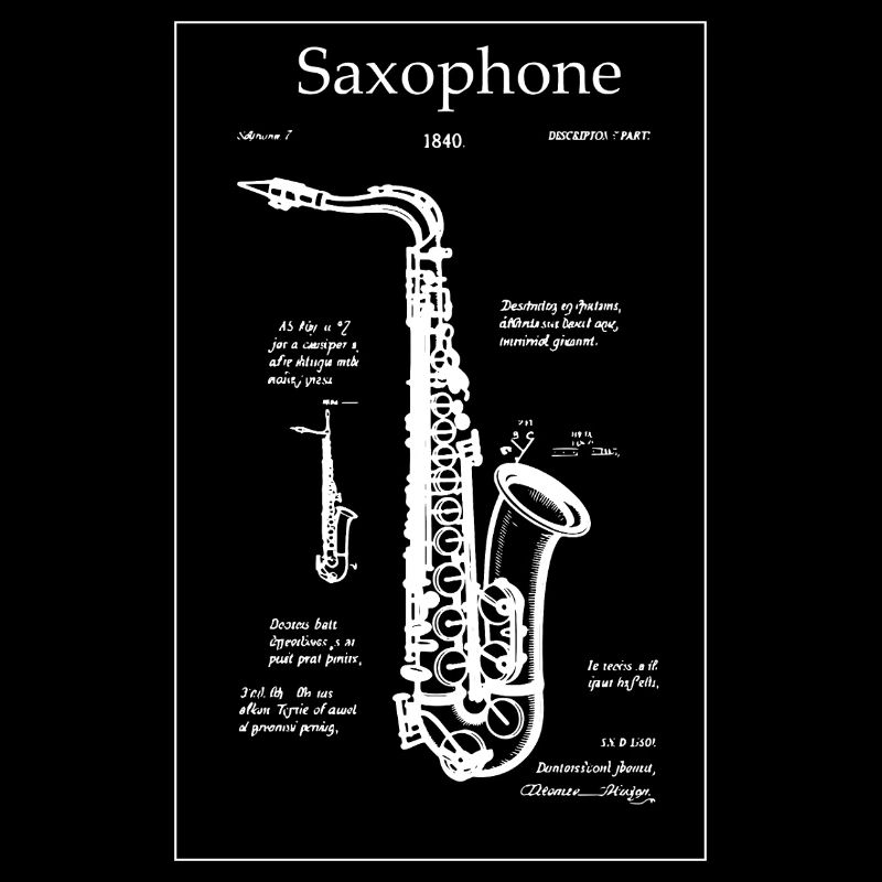 Plan de saxophone noir