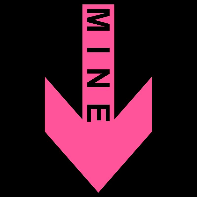 Mine flèche rose en bas