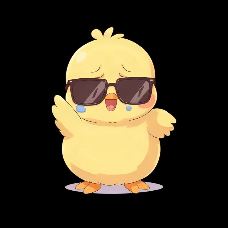 I Will Handle It – Crying Chick mit Brille