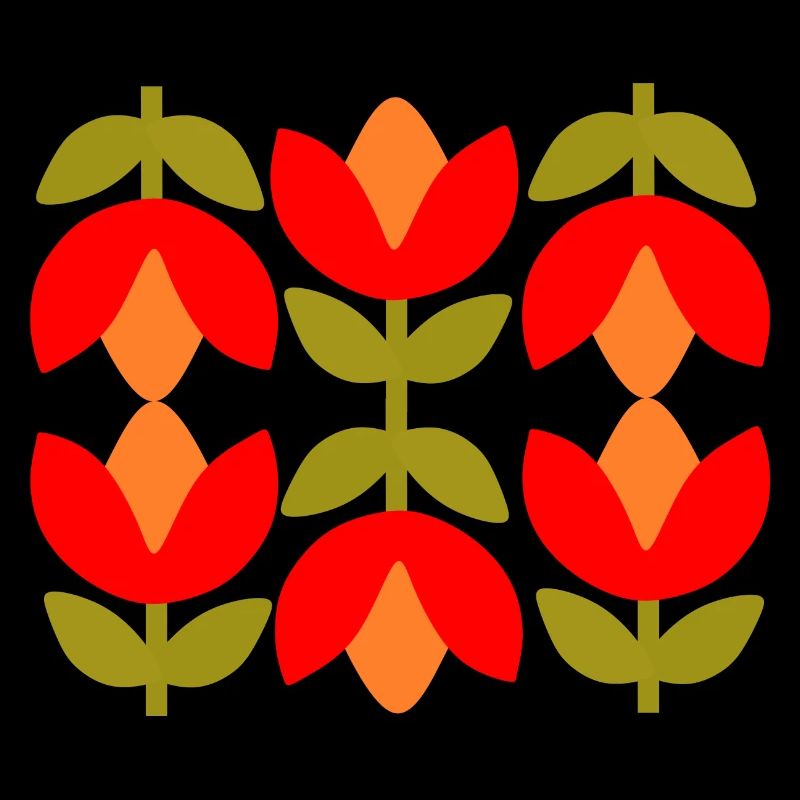 70s Flower Pattern Retro Hippie Flowers Power