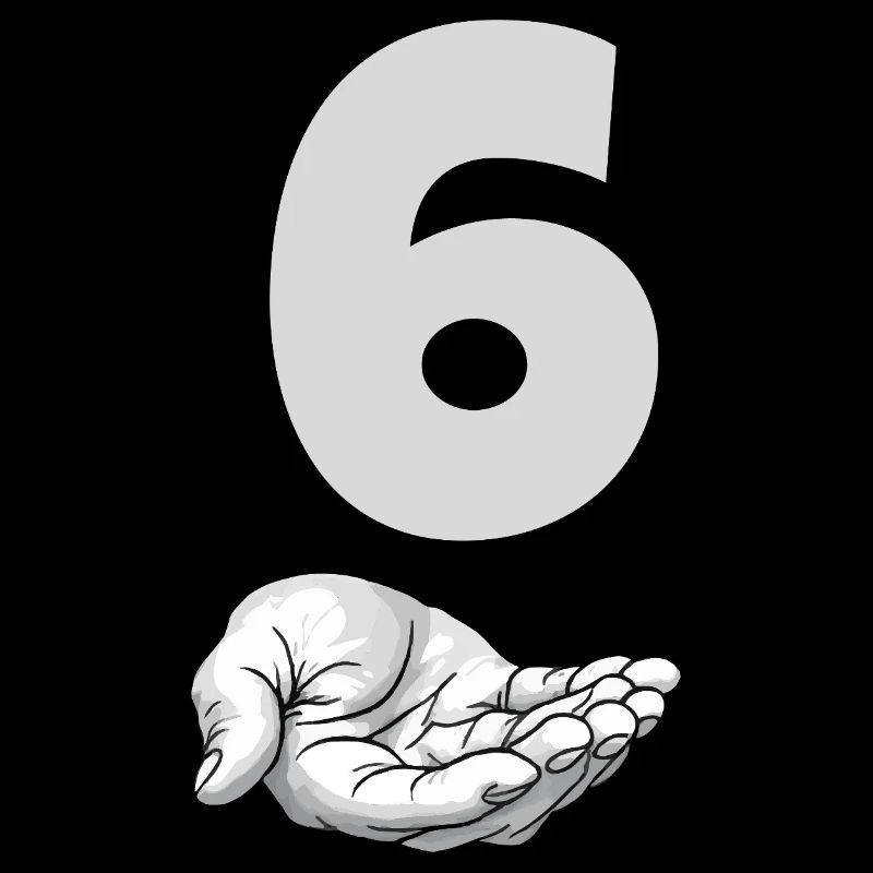 Funny Six Meme Hand Gen Alpha Joke