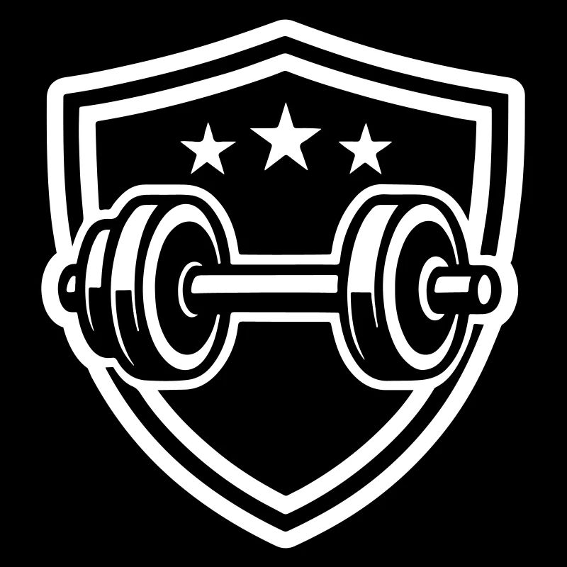 Dumbbell Weights Gym Logo