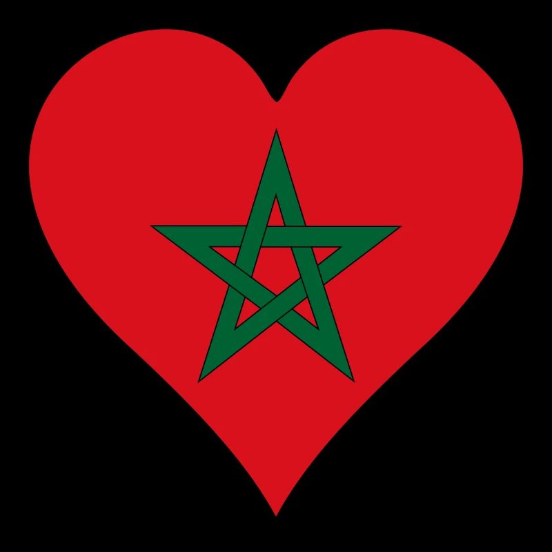 Morocco Flag Heart