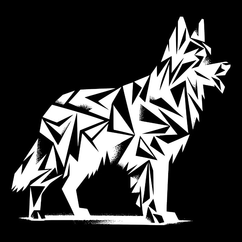 Geometric German Shepherd