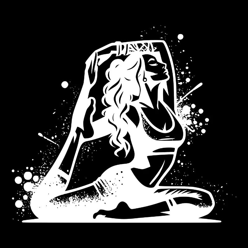 Yoga student in deep concentration exercise