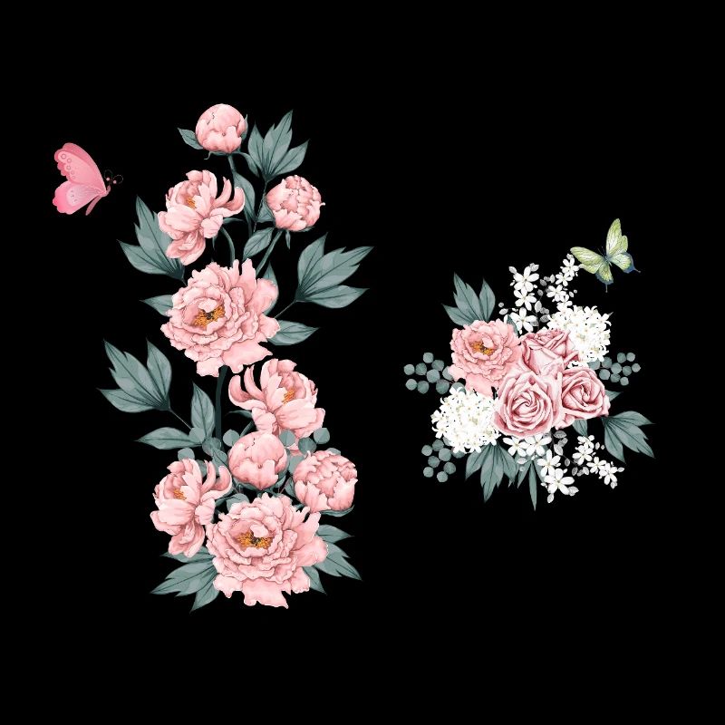 Buchstabe u rosa Blumen