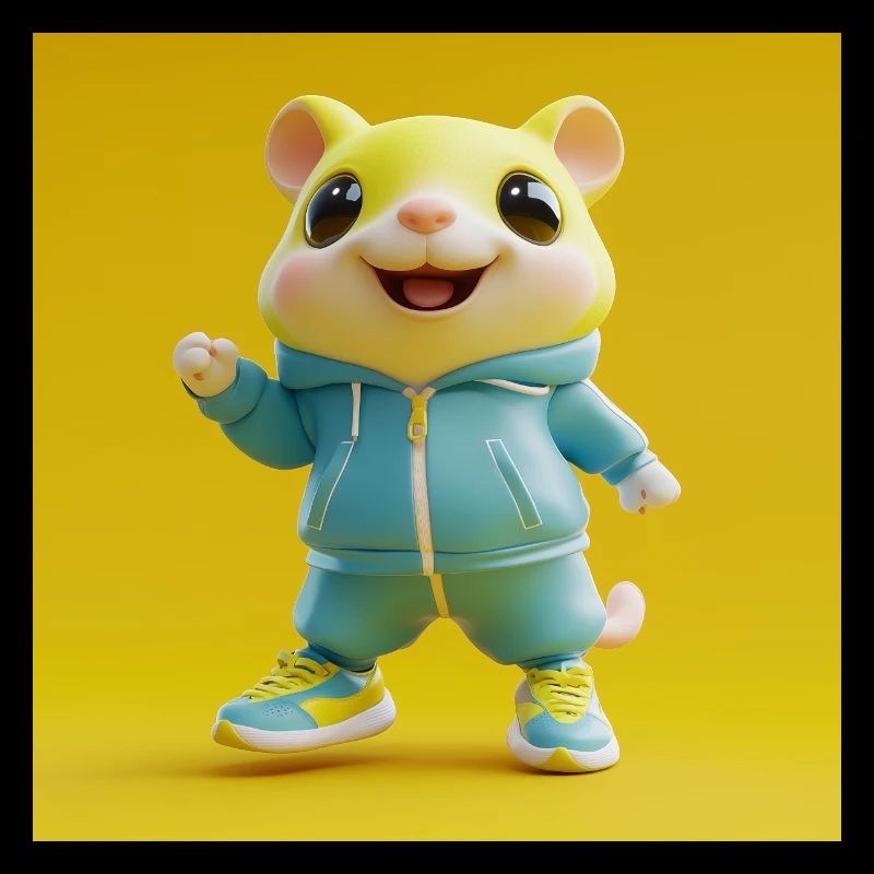 3d Charakter - Süßer Hamster