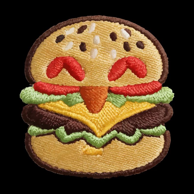 Burger brodé