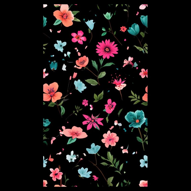 Lebendiges Blumenmuster Kunst
