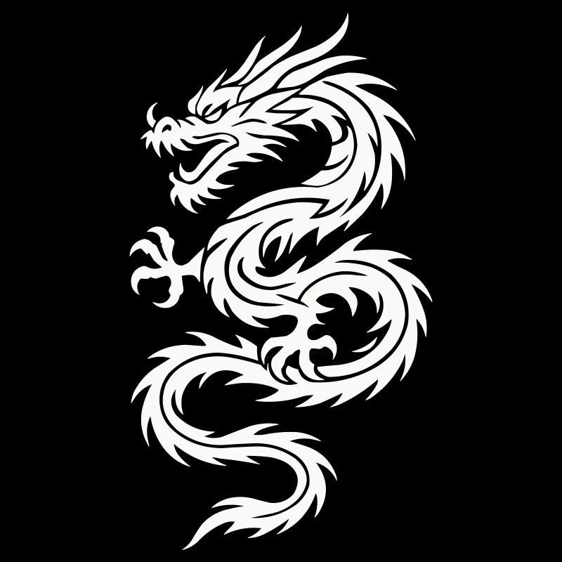 Tribal Dragon Silhouette