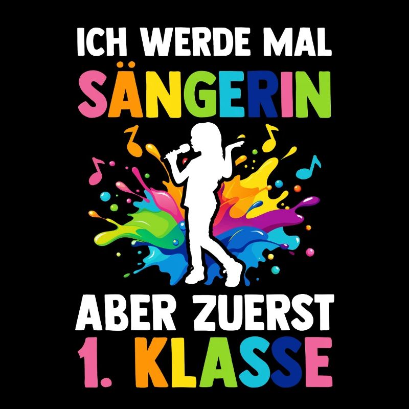 Sängerin Erste Klasse Einschulung Schulkind