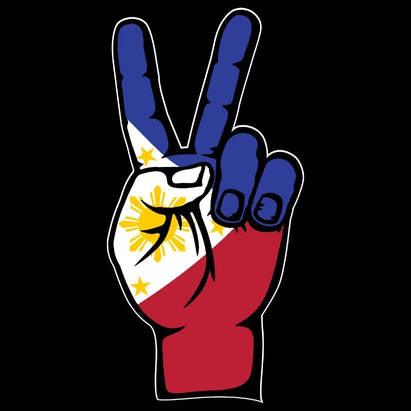 Philippines Flag Peace Victory Symbol