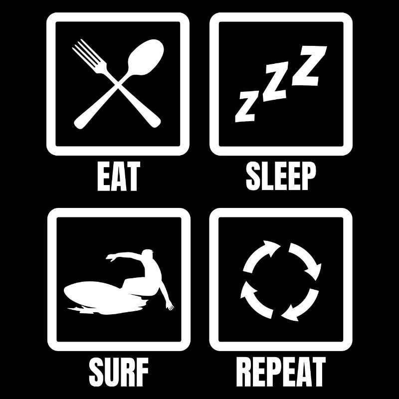 Eating, sleeping, surfing, repeating