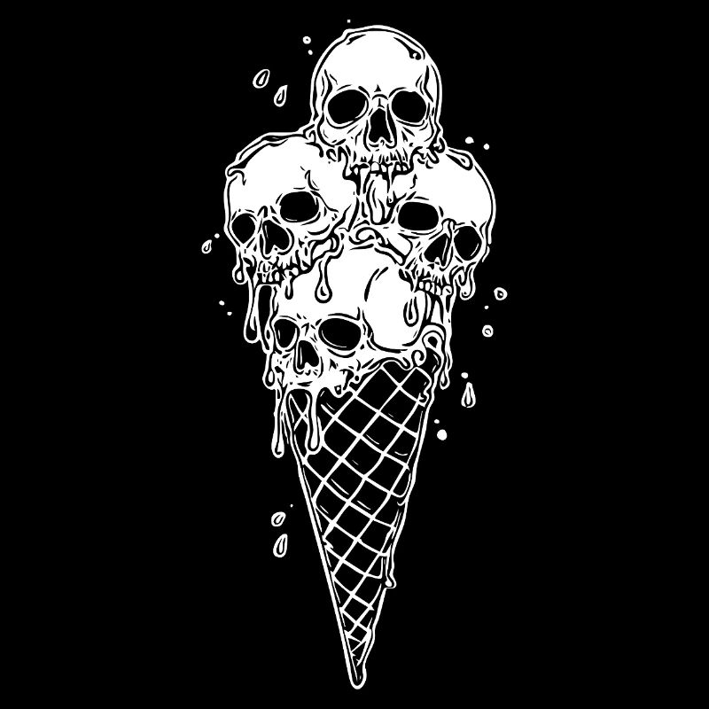 Skelett-Eiscreme Kunst
