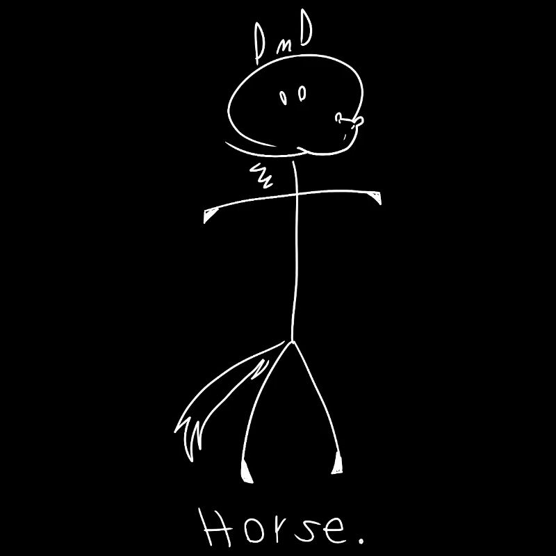 Koń. (białe linie) (autor: Leni Riosa)