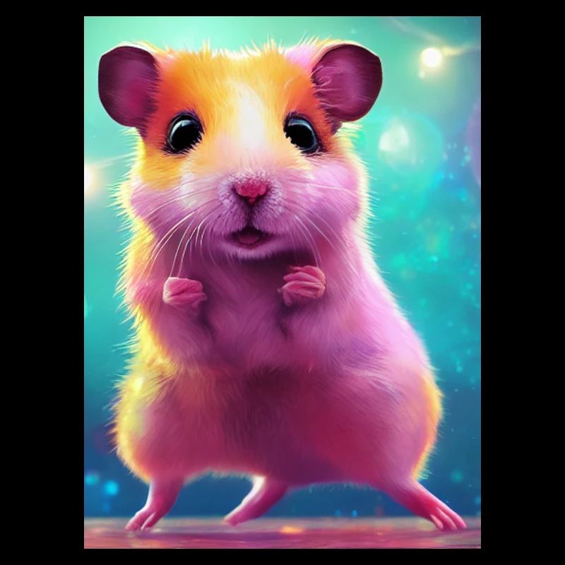 Cooles Comic-Porträt eines Hamsters