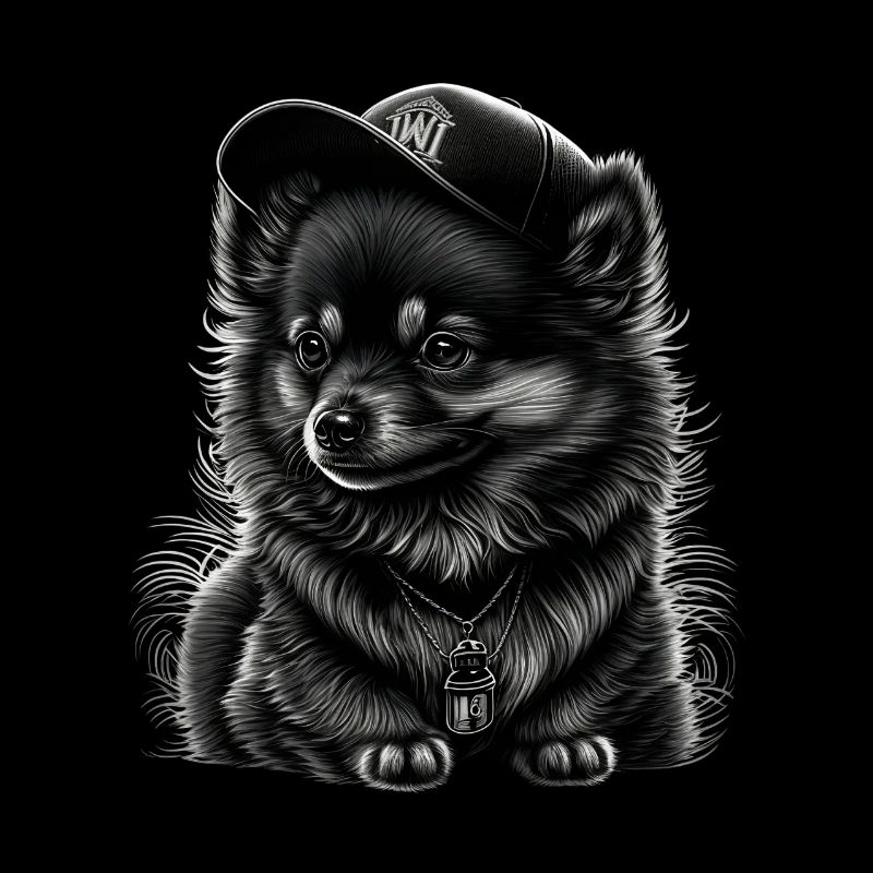 Spitz nain à casquette