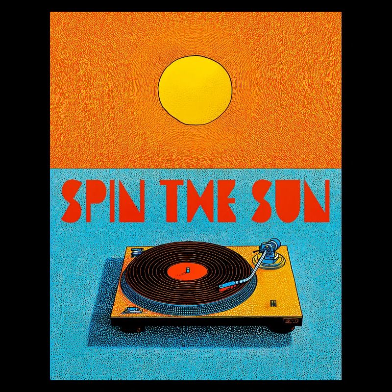 Vintage Turntable Under Sun