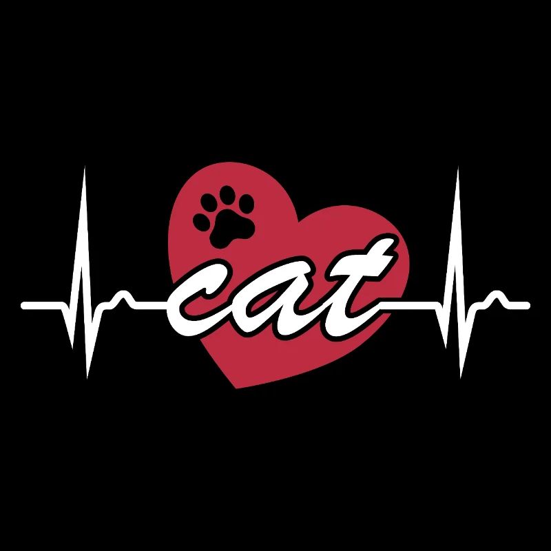 ECG Curve - Heart Curve - Pulse - Cat - Paw