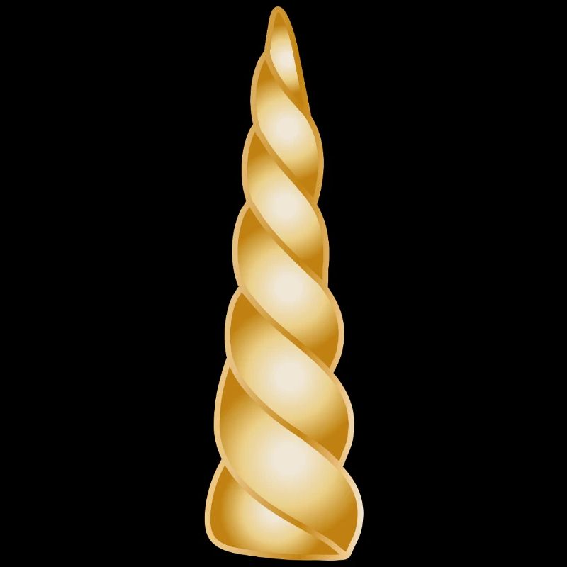 Corne spirale dorée – Objet de design magique