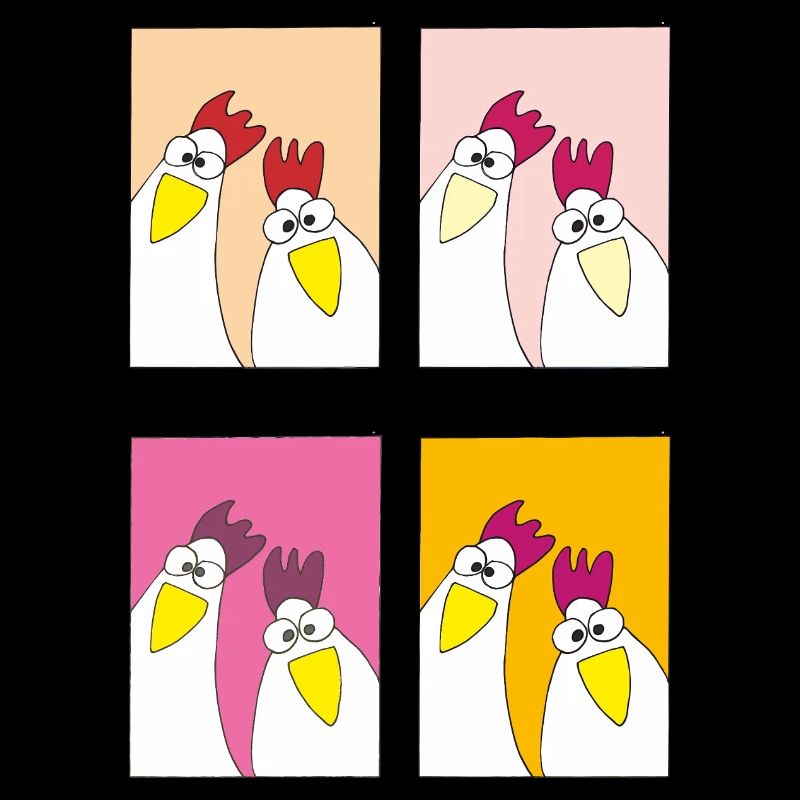 Drôles de poulets Popart