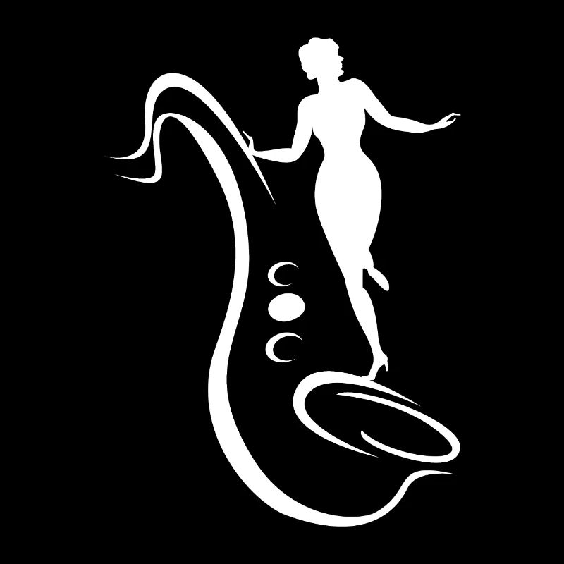 Saxofon und Frau