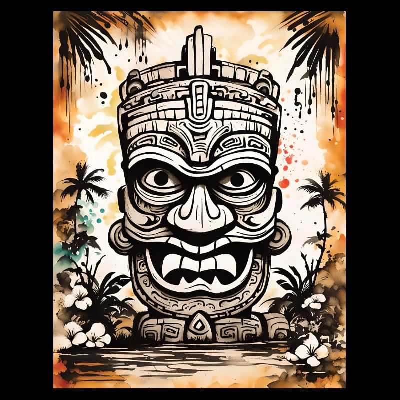 Masque Tiki Asie Art