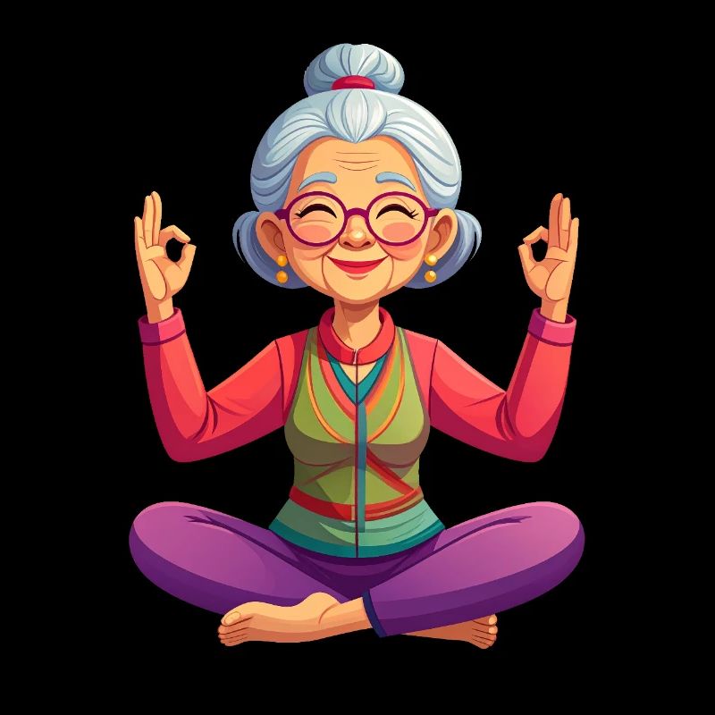 Grand-mère médite