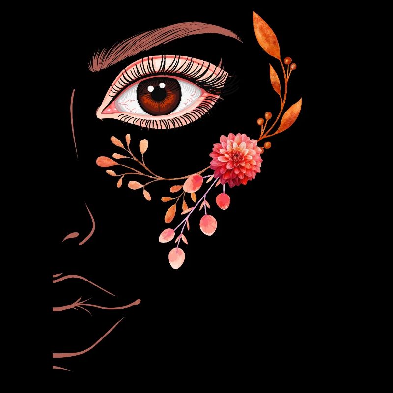 Boho Line Art Floral Design