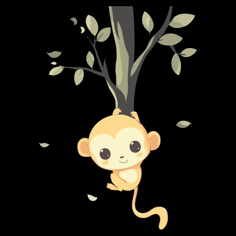 A monkey jumps from the tree - design by a monkey