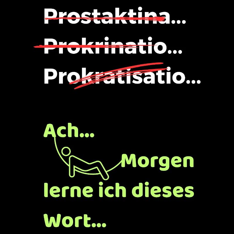 Prokrastination Witz lustiger Spruch Hängematte
