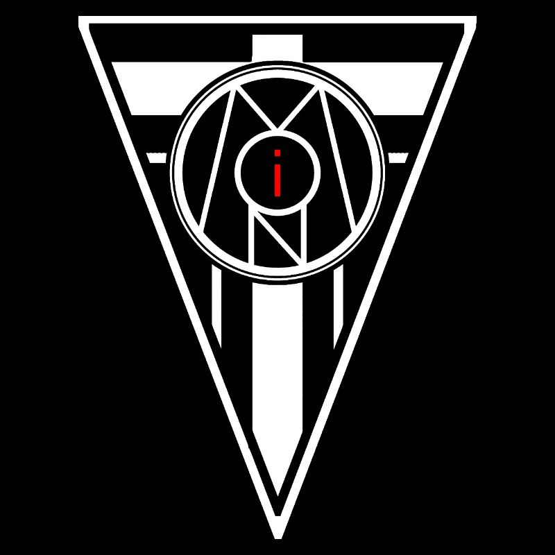 Abstraktes Geometrie-Design mit Spruch Moin