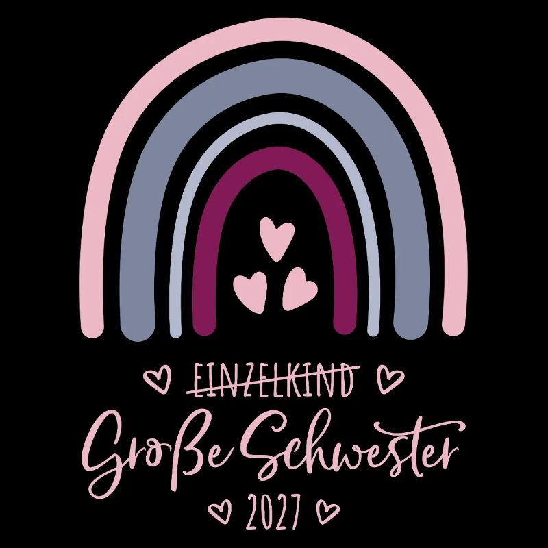 Große Schwester 2027 Boho Regenbogen