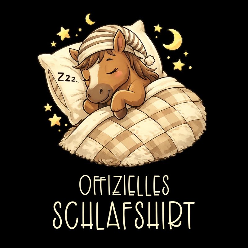 Pferd Schlafen Mädchen Schlafshirt