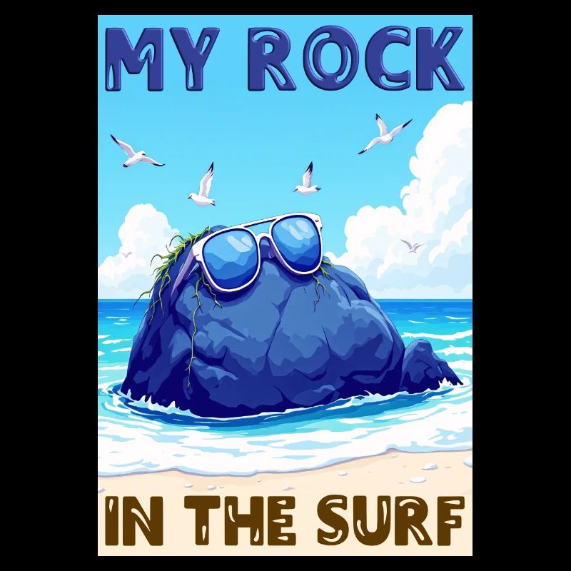 Mon rocher dans les vagues